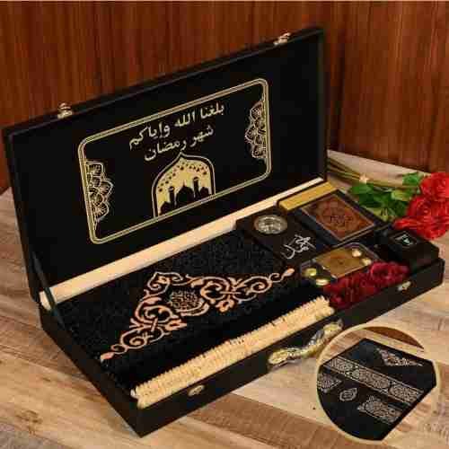 بوكس هدايا رمضان رجالي فاخر | طقم صلاة متكامل مع عطر وبخور